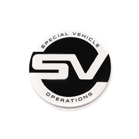 Emblex SV Style Silver Black Door Pillar Badges for Range Rover Sport L494 - MODE Auto Concepts