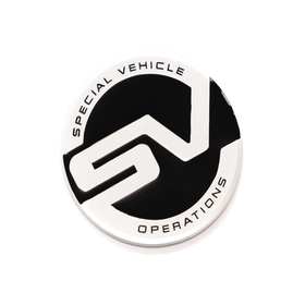 Emblex SV Style Silver Black Door Pillar Badges for Range Rover Sport L494 - MODE Auto Concepts