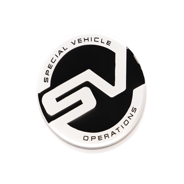 Emblex SV Style Silver Black Door Pillar Badges for Range Rover Sport L494 - MODE Auto Concepts