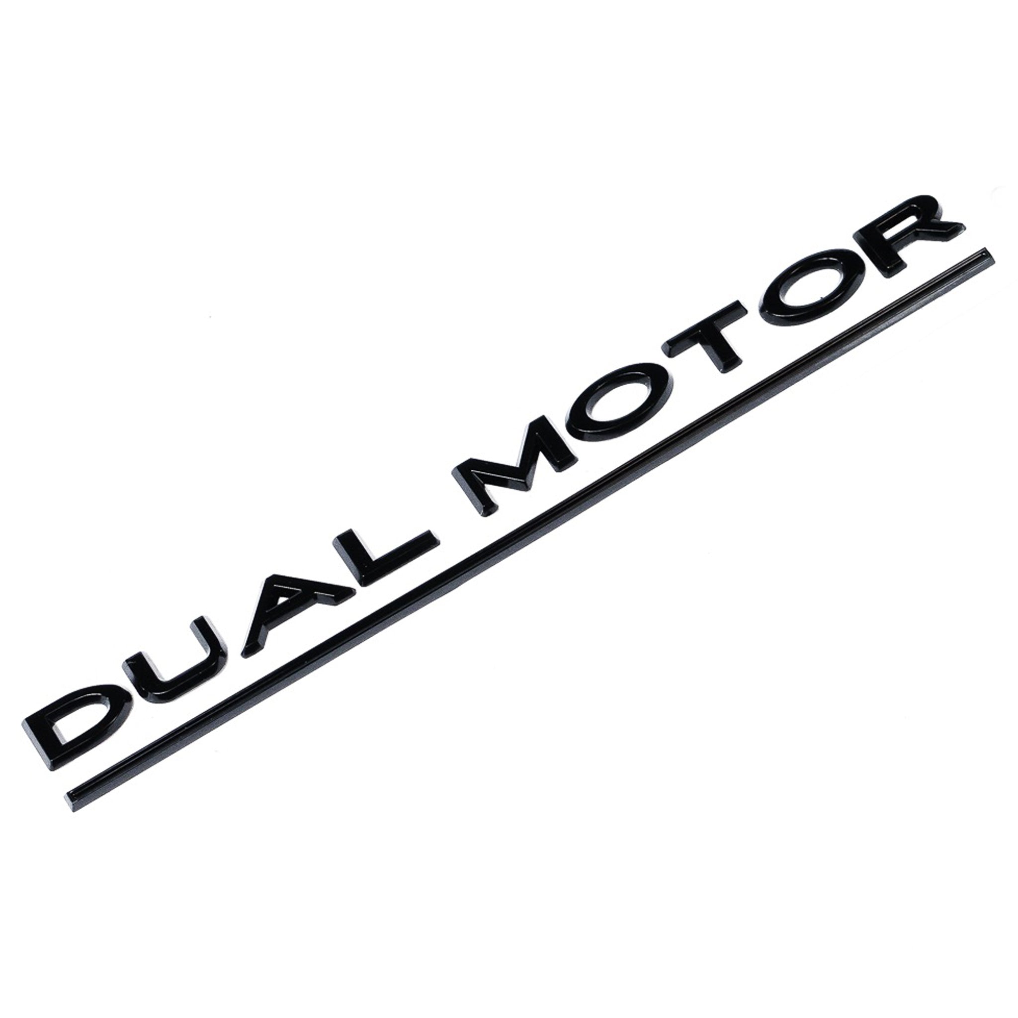 Exon Tesla Style Gloss Black Rear Badge Dual Motor Emblem for Tesla Model S 3 X Y