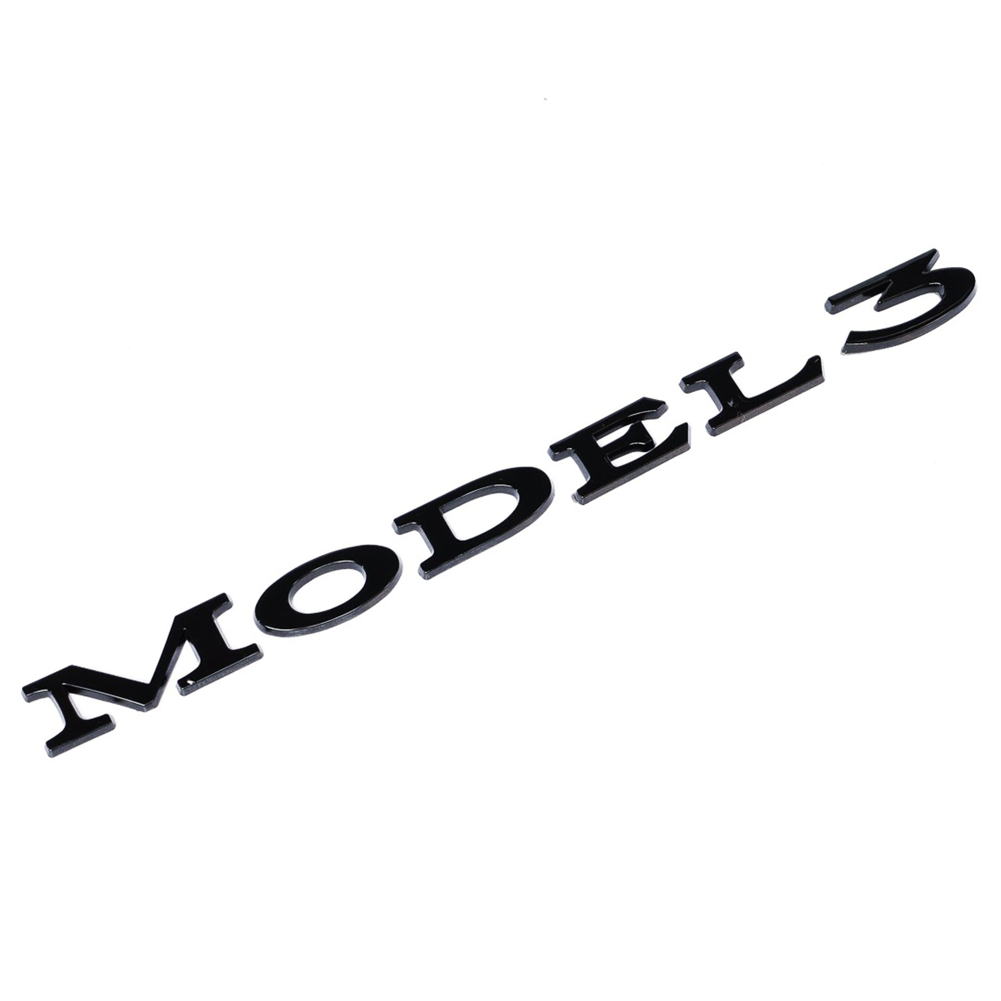 Exon Tesla Style Gloss Black Rear Badge Emblem for Tesla Model 3 - 0