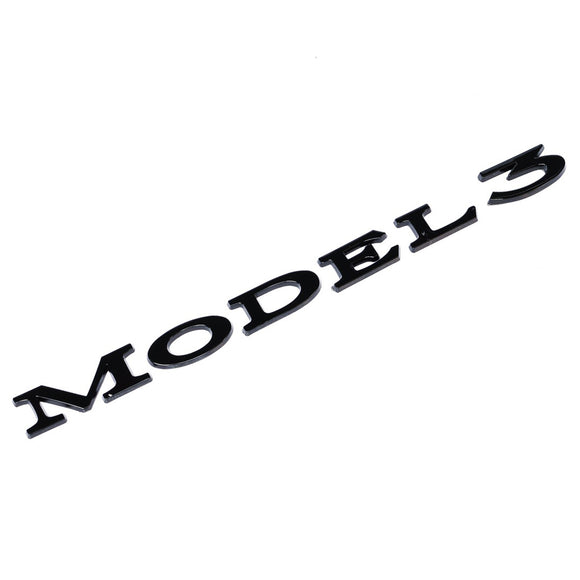 Emblex Tesla Style Gloss Black Rear Badge Emblem for Tesla Model 3 - MODE Auto Concepts