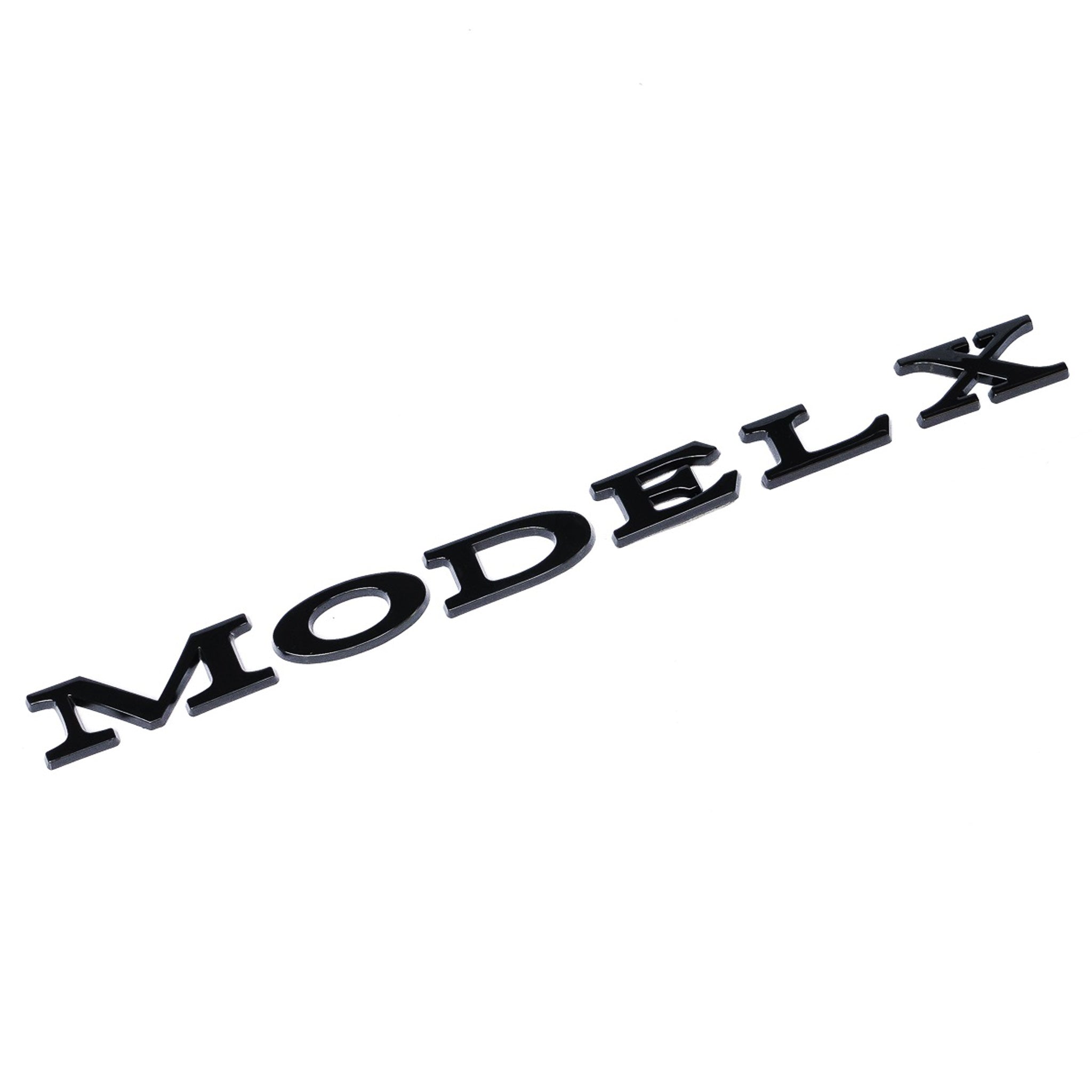 Exon Tesla Style Gloss Black Rear Badge Emblem for Tesla Model X - 0