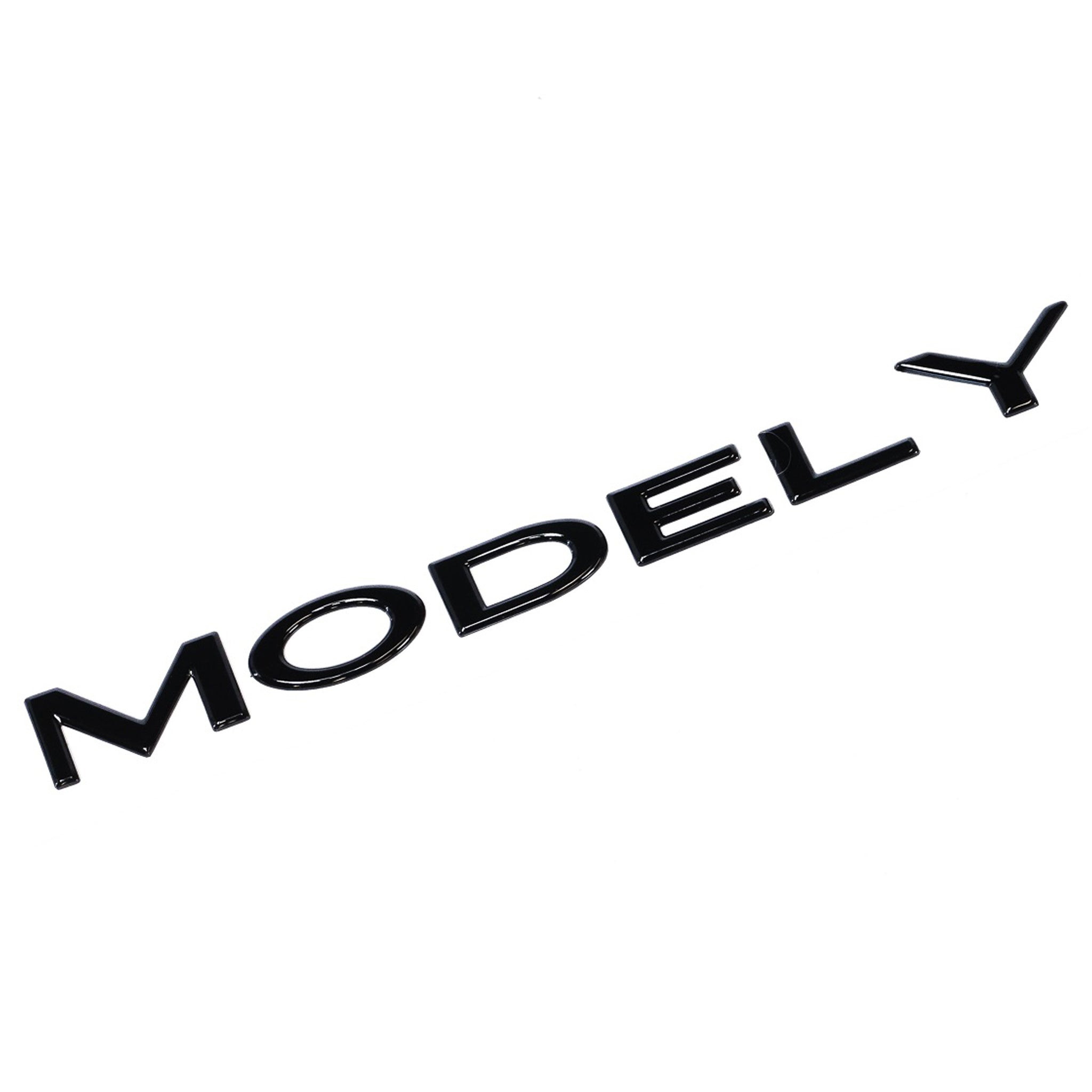 Exon Tesla Style Gloss Black Rear Badge Emblem for Tesla Model Y - 0