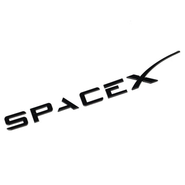 Emblex Tesla Style Gloss Black Rear Badge Space X Emblem for Tesla Model S 3 X Y - MODE Auto Concepts