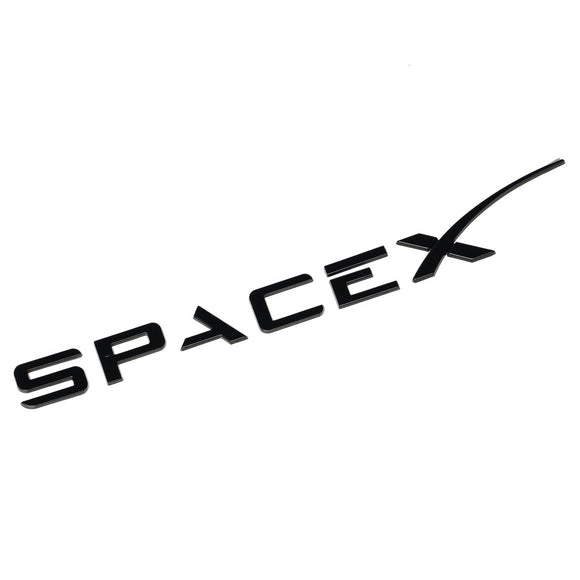 Emblex Tesla Style Gloss Black Rear Badge Space X Emblem for Tesla Model S 3 X Y - MODE Auto Concepts