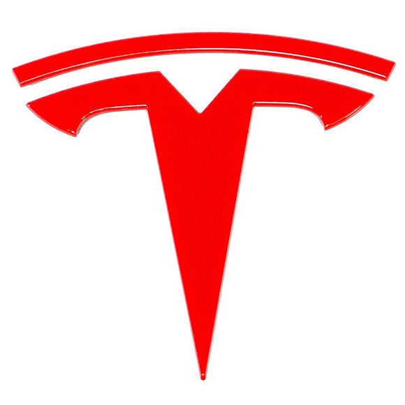 Emblex Tesla Style Gloss Red Front Badge Hammer Emblem for Tesla Model S 3 X Y - MODE Auto Concepts