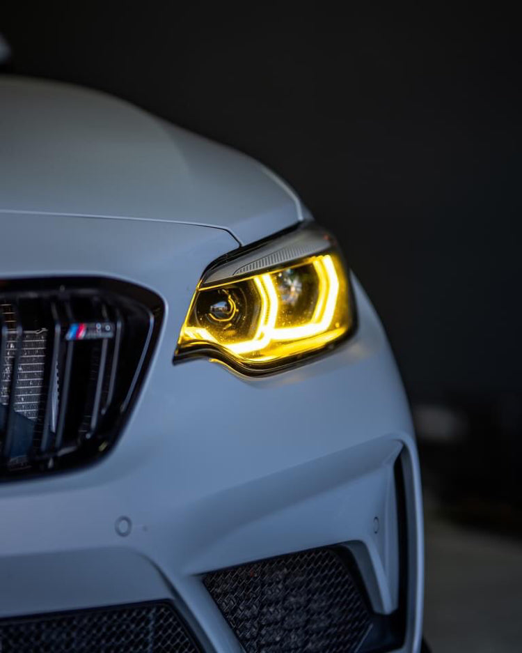 Luminosa Motorsport CSL Yellow Daytime Running Light LED Module for BMW M2 F87 & 2-Series F22 F22 inc. M235i M240i - MODE Auto Concepts