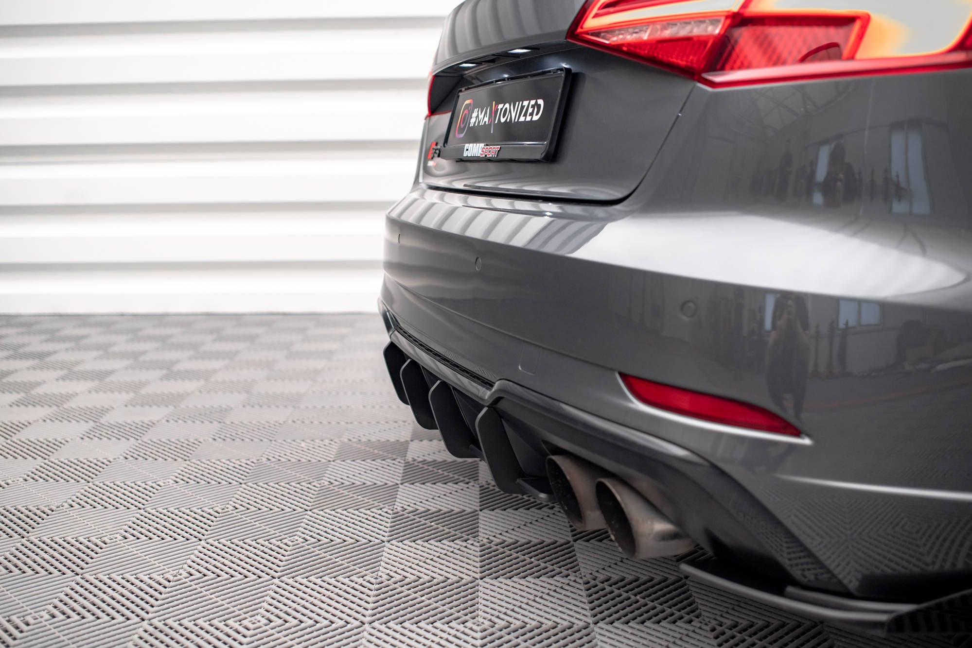 Maxton Design Street Pro Rear Diffuser for Audi S3 8V / A3 S-Line 8V Facelift Sportback