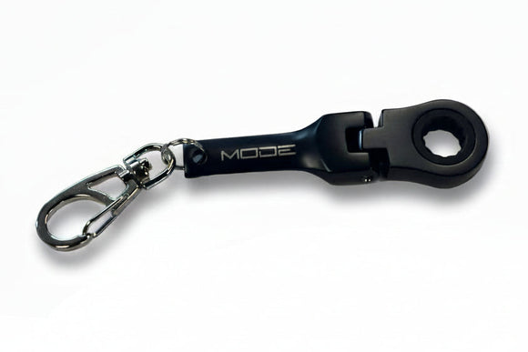 MODE 10mm Flexi-Head Ratchet Spanner Keychain Black