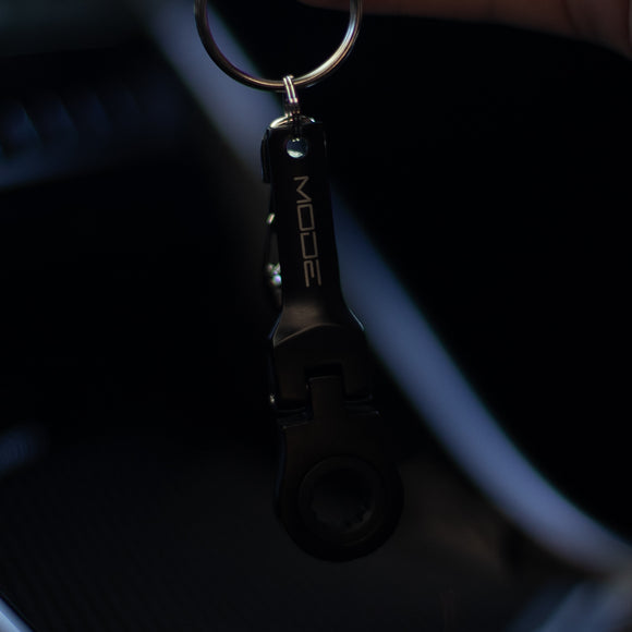 MODE 10mm Flexi-Head Ratchet Spanner Keychain Black - MODE Auto Concepts
