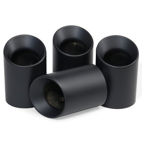 MODE Design 3.75" (98mm) Angle Cut Slip On Exhaust Tips High-Temp Coated Matte Black for BMW M3 F80 M4 F82 M2 Competition F87 S55 - MODE Auto Concepts