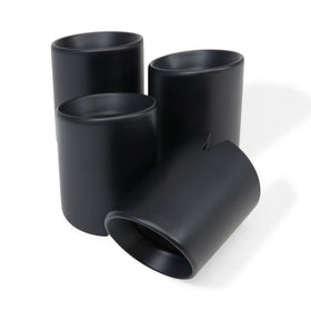 MODE Design 3.75" (98mm) Angle Cut Slip On Exhaust Tips High-Temp Coated Matte Black for BMW M3 F80 M4 F82 M2 Competition F87 S55 - MODE Auto Concepts
