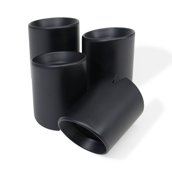 MODE Design 3.75" (98mm) Angle Cut Slip On Exhaust Tips High-Temp Coated Matte Black for BMW M3 F80 M4 F82 M2 Competition F87 S55 - MODE Auto Concepts