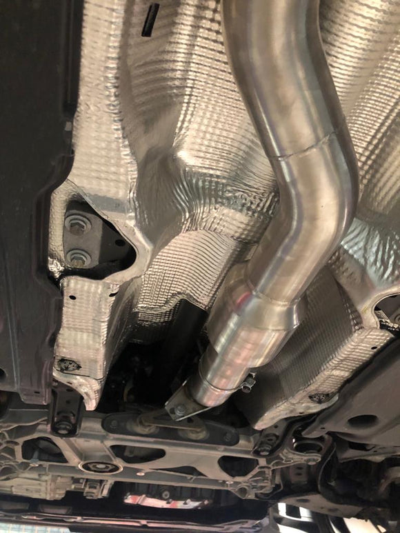 MODE Design Decatted 3.5" Downpipe V2 MQB AWD VW Golf MK8 R Audi S3 8Y 2.0T EA888 - MODE Auto Concepts