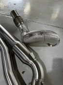 MODE Design Decatted 3.5" Downpipe V2 MQB AWD VW Golf MK8 R Audi S3 8Y 2.0T EA888 - MODE Auto Concepts