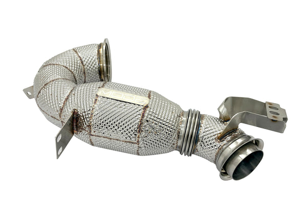 MODE Design 200cpsi Catted W. Heatshield Downpipe for Mercedes Benz AMG GT 4-Door GT43 GT50 GT53 X290 GLE53 W167 S450 S500 W223 3.0T M256