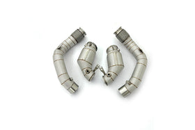 MODE Design 200cpsi Catted Downpipes w. Heatshield for S63 BMW M5 F90 M8 F91 F92 F93 - 0