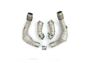 MODE Design 200cpsi Catted w. Heat Shield Downpipe S63R S63 BMW X5M F95 X6M F96