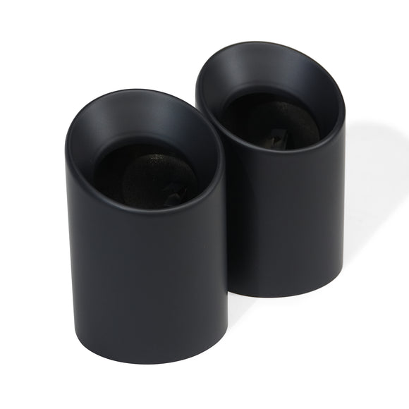 MODE Design 3.75" (98mm) Angle Cut Slip On Exhaust Tips High-Temp Coated Matte Black for BMW 535i F10 F11 640i F06 F12 F13 320i 330i 330e G20 G21 inc. xDrive & Diesel - MODE Auto Concepts