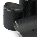 MODE Design 4.0" (100mm) Carbon Angle Cut Clamp-On Exhaust Tips for BMW M3 G80 G81 M4 G82 G83 & M2 G87 - MODE Auto Concepts