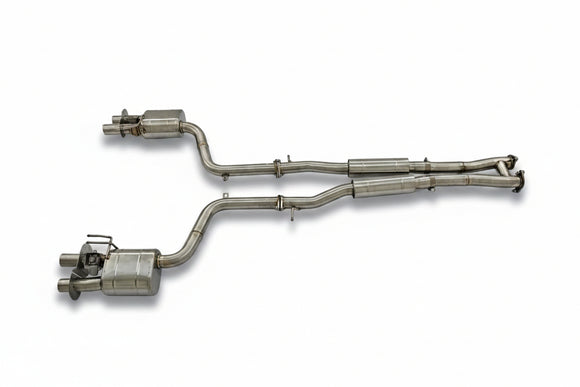 MODE Design Catback Exhaust System Valved inc. Mid Pipe w. Stainless Tips for Kia Stinger 3.3T V6 (2017-present)