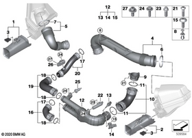 MODE Design Charge Pipe Kit for S58 BMW M3 G80 M4 G82 G83 M2 G87 - MODE Auto Concepts