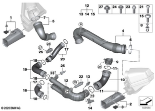 MODE Design Charge Pipe Kit for S58 BMW M3 G80 M4 G82 G83 M2 G87 - MODE Auto Concepts