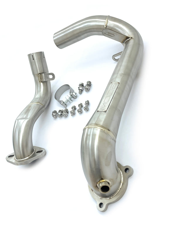 MODE Design 200cpsi Catted w. Heatshield 3.5" Downpipe Mercedes Benz A200 A250 W177 CLA220 CLA250 C118 GLA220 GLA250 H257 B220 B250 W247 GLB 250 X247