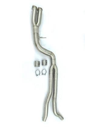 MODE Design Performance 3.5" Big Single Mid Pipe V2 for BMW M2 F87 Competition S55 - 0