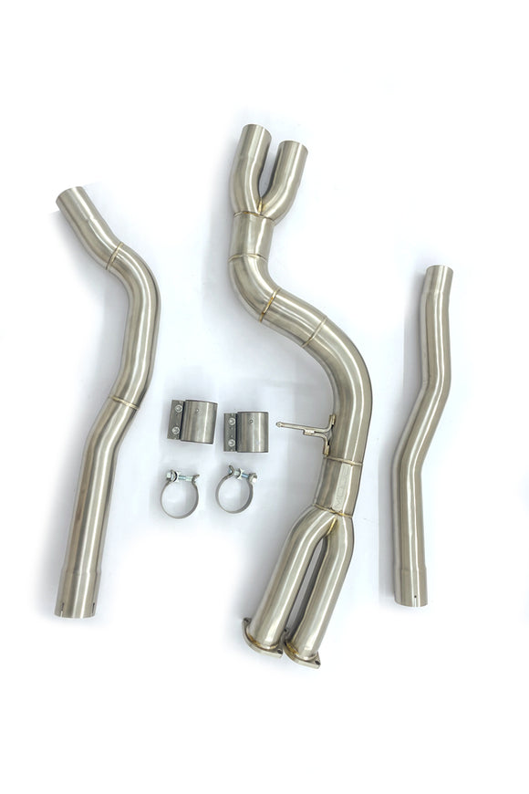 MODE Design Performance 3.5" Big Single Mid Pipe V2 for BMW M2 F87 Competition S55