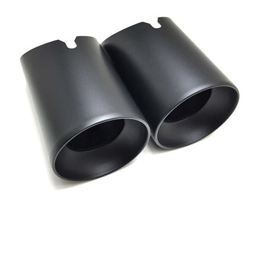 MODE Design 3.75" (98mm) Angle Cut Slip On Exhaust Tips High-Temp Coated Matte Black for BMW 535i F10 F11 640i F06 F12 F13 320i 330i 330e G20 G21 inc. xDrive & Diesel - MODE Auto Concepts