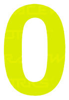 Track Day 150mm Day Glo Number Zero to Nine [0-9] Sticker / Decal Motorsport Australia CAMS Approved - MODE Auto Concepts