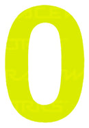 Track Day 150mm Day Glo Number Zero to Nine [0-9] Sticker / Decal Motorsport Australia CAMS Approved - MODE Auto Concepts