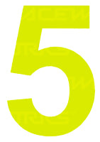 Track Day 150mm Day Glo Number Zero to Nine [0-9] Sticker / Decal Motorsport Australia CAMS Approved - MODE Auto Concepts