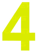 Track Day 150mm Day Glo Number Zero to Nine [0-9] Sticker / Decal Motorsport Australia CAMS Approved - MODE Auto Concepts