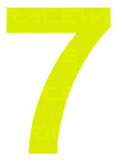 Track Day 150mm Day Glo Number Zero to Nine [0-9] Sticker / Decal Motorsport Australia CAMS Approved - MODE Auto Concepts