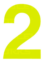 Track Day 150mm Day Glo Number Zero to Nine [0-9] Sticker / Decal Motorsport Australia CAMS Approved - MODE Auto Concepts