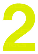 Track Day 150mm Day Glo Number Zero to Nine [0-9] Sticker / Decal Motorsport Australia CAMS Approved - MODE Auto Concepts