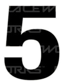 Track Day 280mm Black Number Zero to Nine [0-9] Sticker / Decal Motorsport Australia CAMS Approved - MODE Auto Concepts