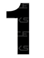 Track Day 280mm Black Number Zero to Nine [0-9] Sticker / Decal Motorsport Australia CAMS Approved - MODE Auto Concepts