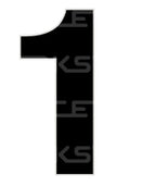 Track Day 280mm Black Number Zero to Nine [0-9] Sticker / Decal Motorsport Australia CAMS Approved - MODE Auto Concepts