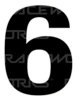 Track Day 280mm Black Number Zero to Nine [0-9] Sticker / Decal Motorsport Australia CAMS Approved - MODE Auto Concepts