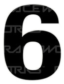 Track Day 280mm Black Number Zero to Nine [0-9] Sticker / Decal Motorsport Australia CAMS Approved - MODE Auto Concepts