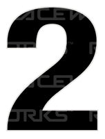 Track Day 280mm Black Number Zero to Nine [0-9] Sticker / Decal Motorsport Australia CAMS Approved - MODE Auto Concepts