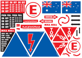 Track Day Sticker / Decal Sheet Motorsport Australia CAMS Approved - MODE Auto Concepts