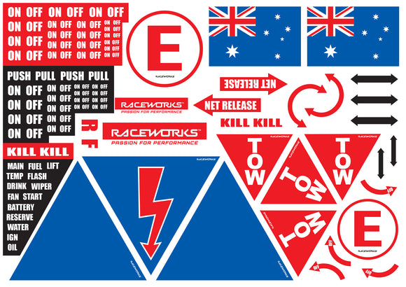 Track Day Sticker / Decal Sheet Motorsport Australia CAMS Approved - MODE Auto Concepts
