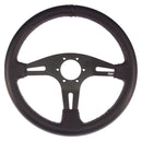 Motorsport Steering Wheel 194 Black Leather 350mm Flat - MODE Auto Concepts