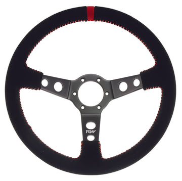 Motorsport Steering Wheel 196 Black Suede 350mm Deep Dish - MODE Auto Concepts