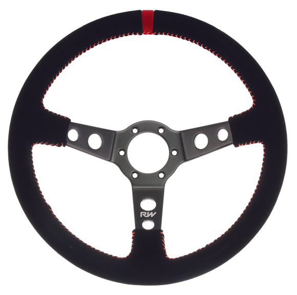 Motorsport Steering Wheel 196 Black Suede 350mm Deep Dish - MODE Auto Concepts